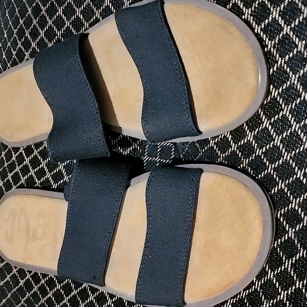 Black and brown double strap sandal - Picture 4 of 7